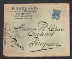 PAYS-BAS 1914/1918 Usages Courants Obl. S/enveloppe Censure Militaire Française - Covers & Documents