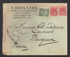 PAYS-BAS 1914/1918 Usages Courants Obl. S/enveloppe Censure Militaire Française - Cartas & Documentos