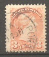 Canada N° 30 Oblitéré  Cote 1 €  Au Quart De Cote - Used Stamps