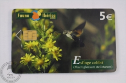 Spanish Collectible  Phone Card Telefonica: Fauna Iberica - Macroglossum Stellatarum / Hummingbird Hawk-Moth - Sonstige & Ohne Zuordnung