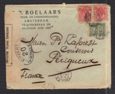 PAYS-BAS 1914/1918 Usages Courants Obl. S/enveloppe Censure Militaire Française - Storia Postale