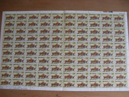 Nieuw-Zeeland 1977 Mi Nr 734 Sheet With 100 Stamps - Neufs