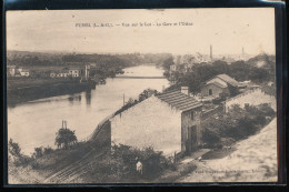 47 --- Fumel --- Vue Sur Le Lot -- La Gare Et L'Usine - Fumel