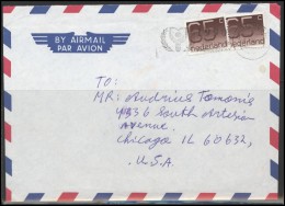 NETHERLANDS Brief Postal History Envelope Air Mail NL 004 UTRECHT Slogan Cancellation Year Of Literacy - Storia Postale