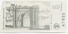 BILLETE DE TRANVIA DE BARCELONA / SERIE BARCELONA MONUMENTAL  / 1973-74  (7) - Europa