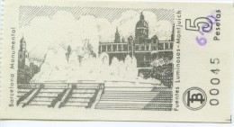 BILLETE DE TRANVIA DE BARCELONA / SERIE BARCELONA MONUMENTAL  / 1973-74  (7) - Europe