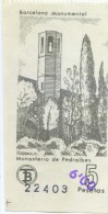 BILLETE DE TRANVIA DE BARCELONA / SERIE BARCELONA MONUMENTAL  / 1973-74  (7) - Europa