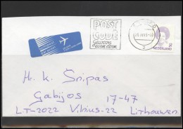 NETHERLANDS Brief Postal History Envelope Air Mail NL 017 Slogan Cancellation - Briefe U. Dokumente
