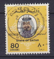 Qatar 1981 Mi. 757    80 D Scheich Khalifa Bin Hamad Al-Thani Deluxe DOHA Cancel !! - Qatar