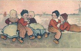 PAYS BAS HOLLANDE - Scène D'enfants Avec Moulin - Illustrateur Ethel Parkinson - Parkinson, Ethel