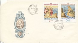 Czechoslovakia / First Day Cover (1976/07) Bratislava - Theme: Bratislava Tapestries (Leander And Hera) - Mitología