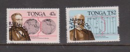 Tonga 1984 International Date Line Self Adhesive Set 2 FU , 1 Unit With Damaged Backing Paper - Tonga (1970-...)