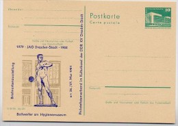 DDR P84-16-84 C72 Postkarte Zudruck BALLWERFER DRESDEN 1984 - Private Postcards - Mint