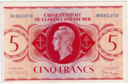 CAISSE CENTRALE DE LA FRANCE D'OUTRE MER - 5 Francs - - Other & Unclassified