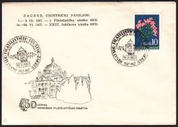 Yugoslavia 1957, Illustrated Cover "Art Pavilion" W./ Special Postmark "Zagreb", Ref.bbzg - Cartas & Documentos