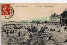 50 - CHERBOURG - LA PLAGE A L' HEURE DES BAINS - Cherbourg