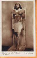 Egypt  Traveled Postcard Statue From Cairo Museum Priest Ranofer - Museums