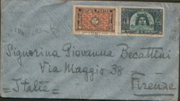 1950 TUNISIE TUNIS X FIRENZE - Storia Postale