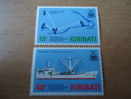 Kiribati:  MiNr 468-469 Transportdekade (1985) - Kiribati (1979-...)