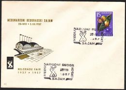 Yugoslavia 1957, Illustrated Cover "International Fair In Beograd 1957"  W./ Special Postmark Beograd, Ref.bbzg - Covers & Documents