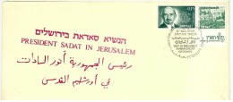 ISRAELE - FDC ANNO 1967 The 50th Anniversary Of Balfour Declaration -VISITA DEL PRESIDENTE SADAT A GERUSALEMME JERUSALEM - Cartas & Documentos