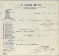 Deutsche Bank/BERLIN /Allemagne/Ordre De Virement / Baumann & Sulmann/Lecoeur /Ivry La Bataille 1905    BA21 - Bank & Versicherung