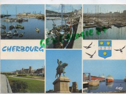 50 -  CHERBOURG -  L' AVANT PORT - LA PLACE NAPOLEON 1ER- L' ESCALE DU CAR FERRY- 1971 - Cherbourg