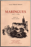 Maringues, 1050 - 1789, Chanoine Fernand Brigaud, Préface De Charles Calemard, 1972, Numéroté, L´Auvergne Littéraire - Auvergne