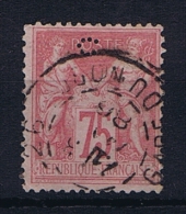 France: 1876 Yv 81 Obl/used. Avec Un Petit Perforation : C - 1876-1898 Sage (Tipo II)