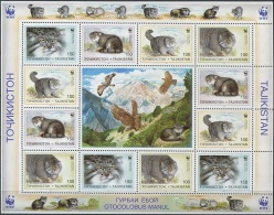 Tagikistan 1996, WWF, Palla’s Cat, 12val +label In BF - Tadjikistan