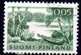 FINLAND 1963 Views - View Of Lake Kehru - 5p. - Green  FU - Gebruikt