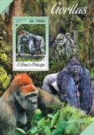 S. Tome&Principe. 2013 Gorillas. (612b) - Gorilles