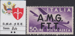 Trieste Zona A - AMG-FTT - Posta Aerea N.A6 - Cat. 190 Euro - Gomma Integra - MNH** - Airmail
