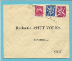 683+685+749 (Leeuw/Lion) Op Brief Per EXPRES Met Telegraafstempel MEENEN - Cartas & Documentos