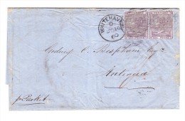 Faltbrief 1860 (16.7) Whitehaven London Nach Antigua Mit Ankunfts Stempel - Brieven En Documenten