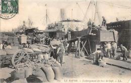 Le Havre   76     Déchargement De Sacs De Café (décollée) - Ohne Zuordnung