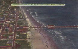 Daytona Beach From The Air By Moonlight Daytona Beach Florida - Daytona