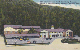 Tennessee Gatlinburg New Riverside Hotel Curteich - Smokey Mountains