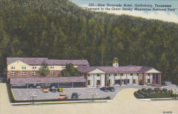 Tennessee Gatlinburg New Riverside Hotel Curteich - Smokey Mountains