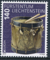 LIECHTENSTEIN, EUROPA 2014 "National Music Instruments" Set Of 1v** - 2014