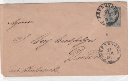 Cover Intero Postale Russia  To Dresda 1885 - Entiers Postaux