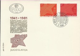40 Years Of Uprising, Beograd, 4.7.1981., Yugoslavia, FDC PTT-11/81a - FDC