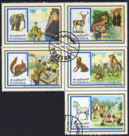 SCOUTS  FUJEIRA 1972 ISSUE MICHEL  896-7,899-901, 1012-16 VALUE US $12.15 - Gebraucht