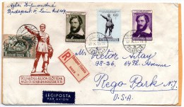 Hungary 1952 Cover Mailed To USA - Brieven En Documenten