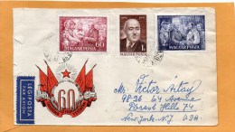Hungary 1952 Cover Mailed To USA - Brieven En Documenten