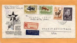 Hungary 1953 Cover Mailed To USA - Brieven En Documenten