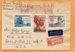 Hungary 1954 Cover Mailed To USA - Briefe U. Dokumente