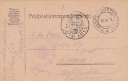 WAR FIELD CAMP POSTCARD, CAMP NR 106, CENSORED, 1916, HUNGARY - Brieven En Documenten
