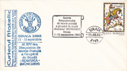 RAMANIAN STAMP'S DAY, PHILATELIC EXHIBITION, SPECIAL COVER, 1993, ROMANIA - Covers & Documents