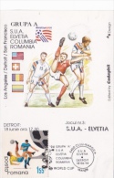 USA'94 SOCCER WORLD CUP, GROUP A, CM, MAXICARD, CARTES MAXIMUM, 1984, ROMANIA - 1994 – Estados Unidos